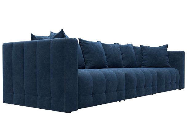 Диван прямой Лига-052 НПБ Лонг Велюр синий - Вид 3