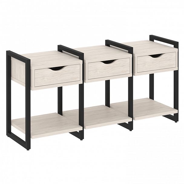 Тумба на опорах наборная "Loft" VR.L-TN-4.O денвер светлый/черный - Вид 1