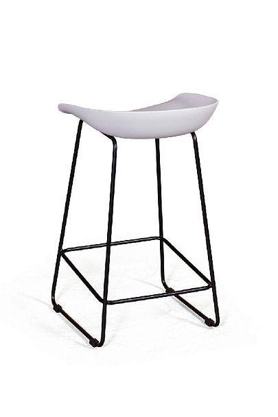 Стул полубарный Leo пластик белый - Вид 9