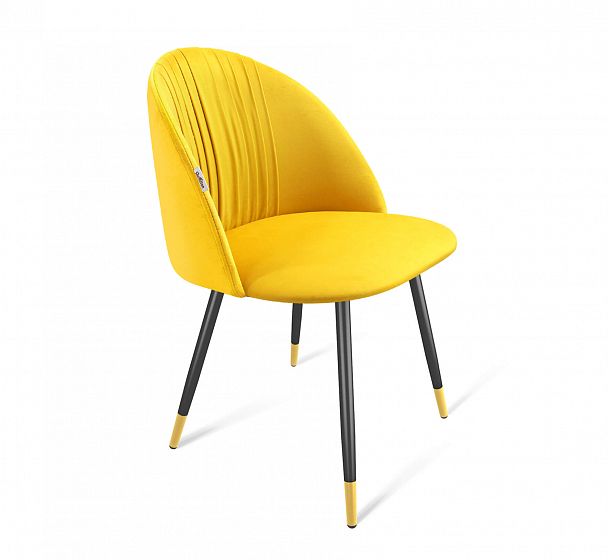 Стул Sheffilton SHT-ST35-1/S95-1 имперский желтый/черный муар/золото - Вид 1