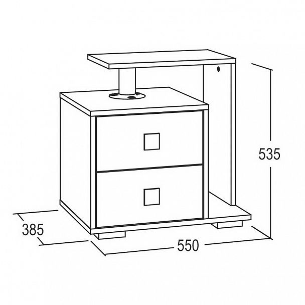 Тумба с 2-мя ящиками "Ольга 17" - Вид 2