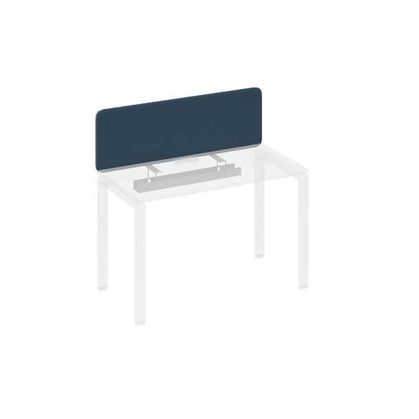 Экран стола 120 фронтальный тканевый с кабель-каналом A4 А4 Б 876 синий / металлокаркас серый - Вид 1