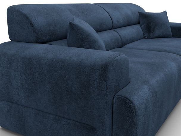 Диван прямой Лига-109 НПБ Велюр синий - Вид 4