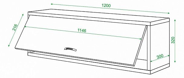 Полка книжная Домино нельсон ПК-30М Белый/Нельсон - Вид 2