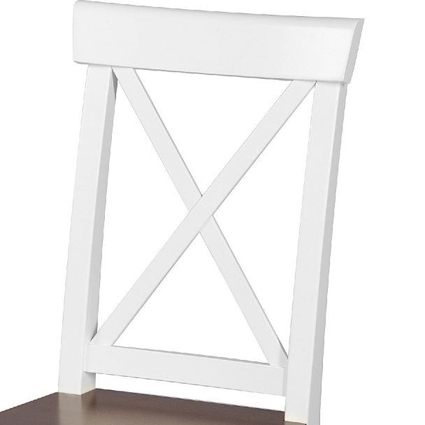 Комплект деревянных стульев с жестким сиденьем Бергольф Белый/Темный орех, 3 шт. - Вид 6