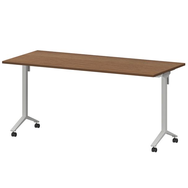 Стол мобильный складной МБ22-160.70 Орех/Белый 1600x700x750 Моби - Вид 1