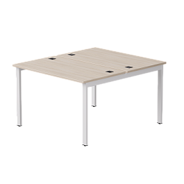 Бенч-система на 2 места Everprof EVO на металлокаркасе 1180х670(1370)x755 Дуб Соната/Белый - Фото предпросмотра