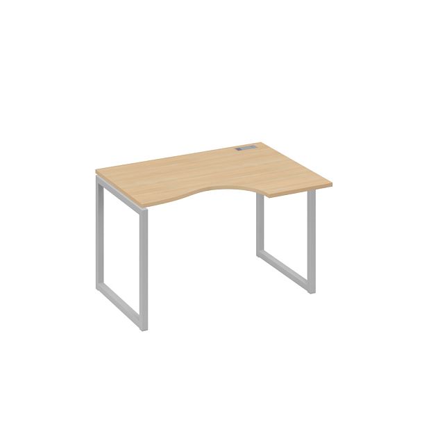 Стол эргономичный правый на каркас QUATTRO Классика A4 А4 Б4 042 БП натуральный дуб / металлокаркас серый - Вид 1
