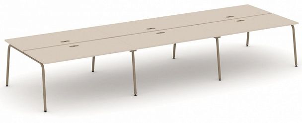 Рабочая станция на 6 места "ESTETICA" ES.D.RS-6.4-LK Капучино - Вид 1