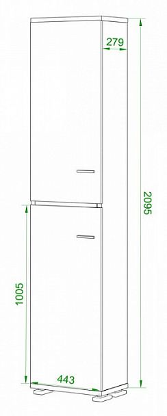 Шкаф книжный Домино нельсон ПУ-20-3 Нельсон - Вид 2