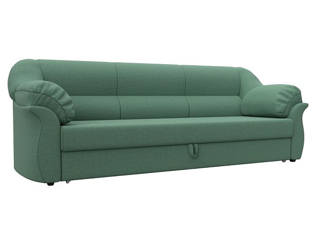 Диван прямой Карнелла Рогожка зеленый - Вид 1