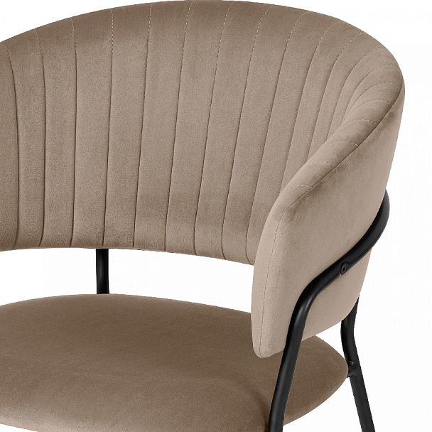 Комплект кухонных стульев Даксон латте велюр/черный, 2 шт. - Вид 6