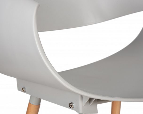 Стул обеденный DOBRIN ALIEN (ножки светлый бук, цвет светло-серый (GR-01)) - Вид 7