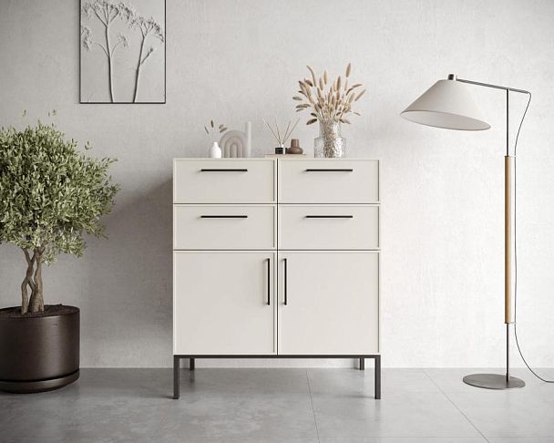 Большой комод с четырьмя ящиками и дверками Nicole NLN17 - Вид 5