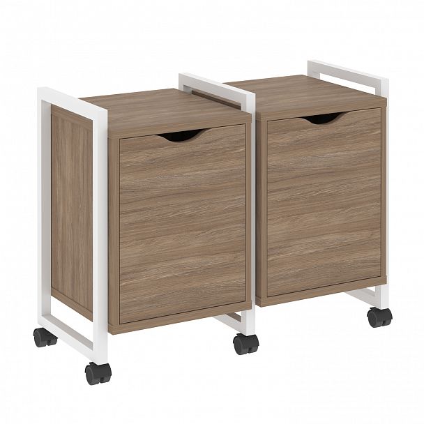 Тумба на колесах наборная "Loft" VR.L-TN-2.K дуб аризона/белый - Вид 1