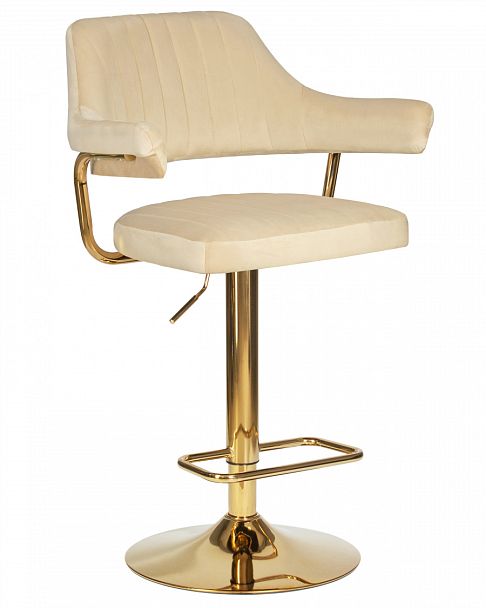 Стул барный DOBRIN CHARLY GOLD (бежевый велюр (MJ9-10)) - Вид 1