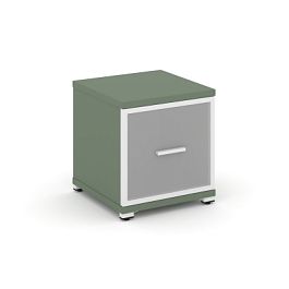 Concept Шкаф 1 узкая секция, 1 ниша CN.STU-113 RMW W Кобо/Металл Белый/Сатин 420*420*450 - Фото предпросмотра