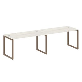 Metal System Quattro Р. ст. на 2 раб. места на О-образном м/к 40БО.СМ-2.3 Дуб наварра/Мокко металл 2800*720*750 - Фото предпросмотра