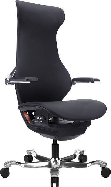 Эргономичное кресло Everprof Atom Black (Атом Блэк) Экокожа Черный - Вид 1