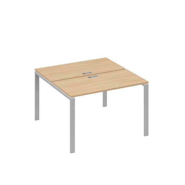 Станция 2х120 рабочая с металлокаркасом UNO A4 А4 Б1 170 БП натуральный дуб / металлокаркас серый - Вид 1