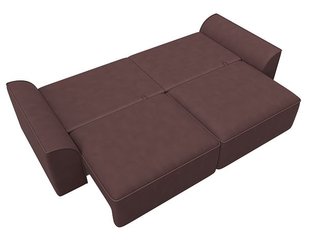 Диван прямой Лига-048 НПБ Замша бордовый - Вид 10