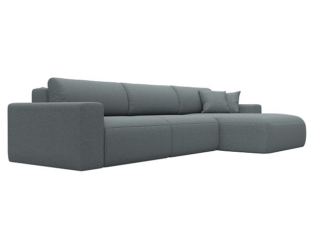 Диван угловой Лига-036 НПБ Классик Лонг правый угол Рогожка серый - Вид 3