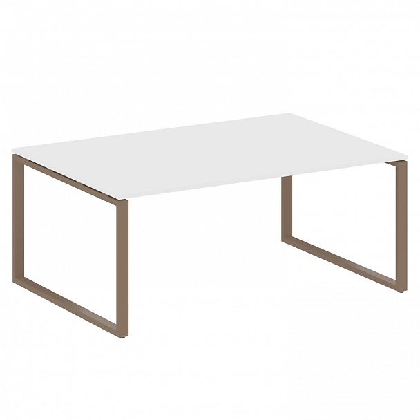 Стол для переговоров "Metal System" БО.ПРГ-1.5 белый/мокко - Вид 1