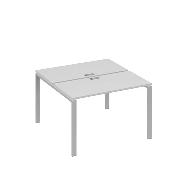 Станция 2х120 рабочая с металлокаркасом UNO A4 А4 Б1 170 БП серый / металлокаркас серый - Вид 1