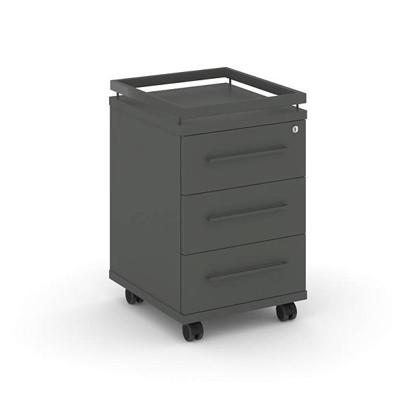 Rift Тумба мобильная усиленная + рамка RF.TM-003 Антрацит/Металл Антрацит 416*460*665 - Вид 1