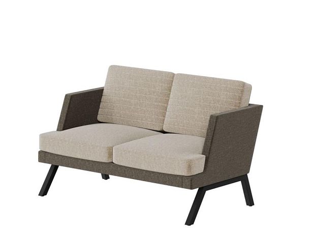 Aldo Диван двухместный ALD-02L Сан 03/Сан 06/Металл Черный 1430*875*890 - Вид 1