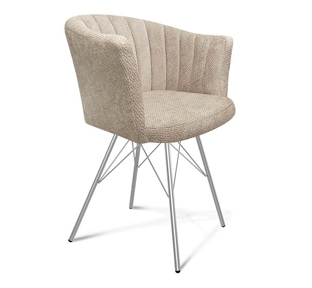 Стул Sheffilton SHT-ST42-1/S37 милк/хром лак - Вид 2