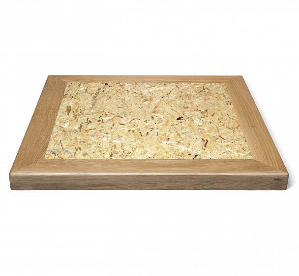 Столик журнальный SHT-TU29/H36/70/70 ДУБ/OSB прозрачный лак/черный муар - Вид 3