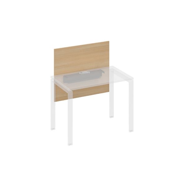 Экран настольный фронтальный большой для стола 100 с кабель-каналом A4 А4 Б 835 БП натуральный дуб / металлокаркас антрацит - Вид 1