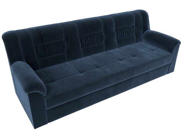 Диван прямой Карелия Велюр синий - Вид 5