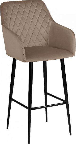 Барное поворотное кресло Барли К, Confetti latte/черный - Вид 4