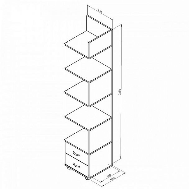 Пенал-стеллаж "Дельта-5.01" - Вид 3