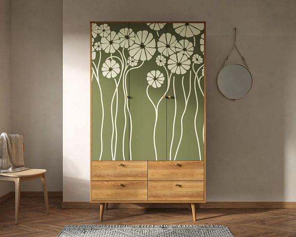 Шкаф трехстворчатый Berber принт 53 арт BB02/Print_53 - Вид 5