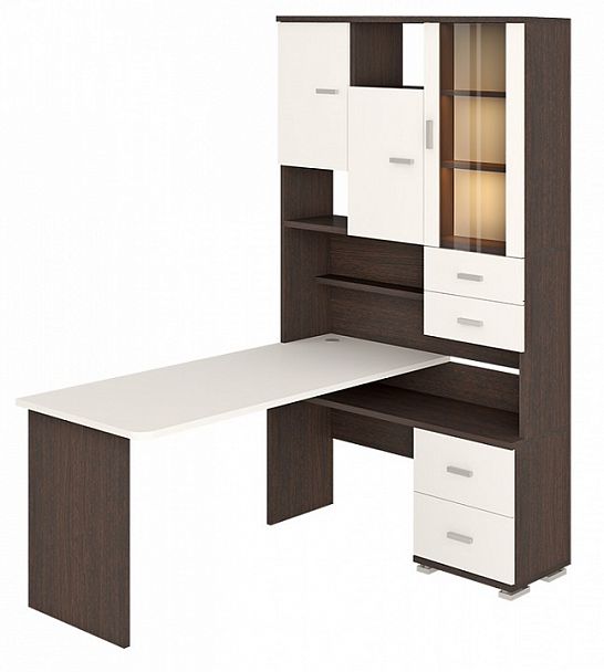 Стол компьютерный Домино СР-620/160 Белый/Венге правый - Вид 2