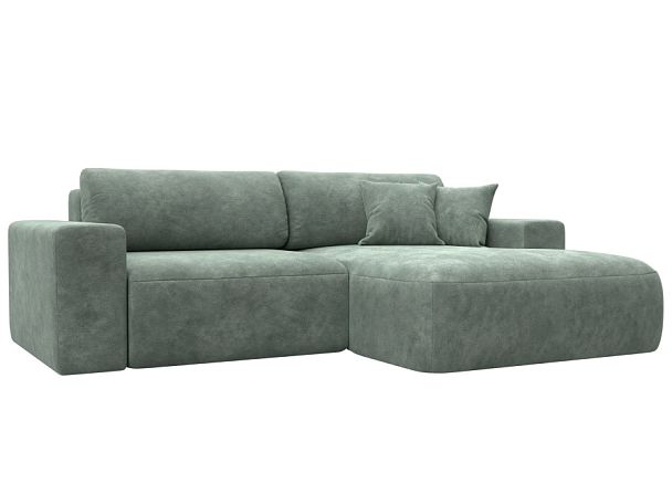 Диван угловой Лига-036 НПБ Классик правый угол Велюр зеленый - Вид 1