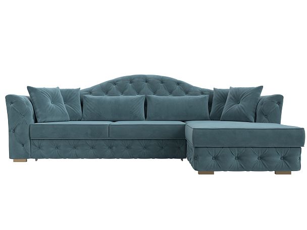 Диван угловой Артис правый угол Велюр бирюзовый - Вид 2