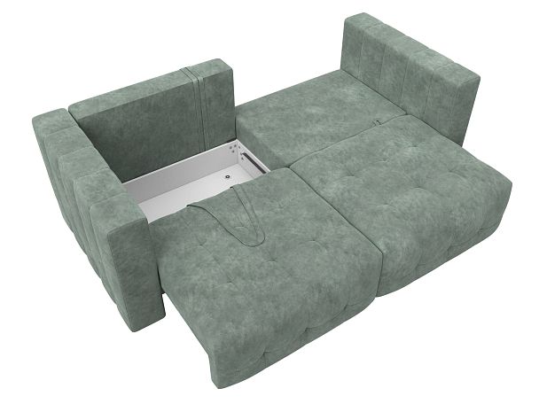 Диван прямой Лига-052 НПБ Велюр зеленый - Вид 8