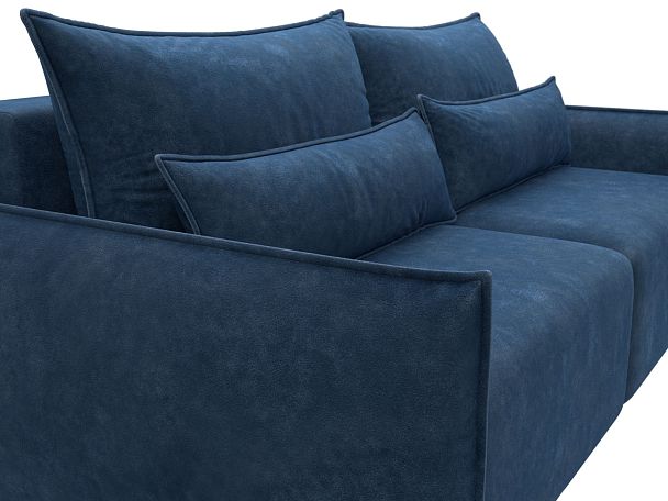Диван прямой Лига-051 НПБ Велюр синий - Вид 4
