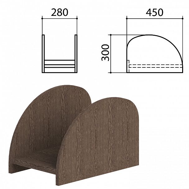 Подставка под системный блок "Канц", цвет венге, ПК01.16 - Вид 2