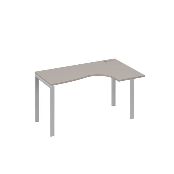 Стол эргономичный правый "Классика" на металлокаркасе UNO A4 А4 Б1 034 БП мокко премиум / металлокаркас серый - Вид 1