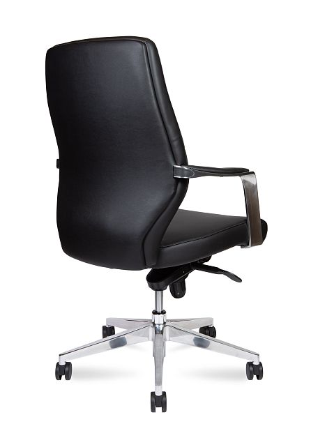 Кресло офисное / Capital LB-Black / алюминиевая  база / черная экокожа - Вид 4