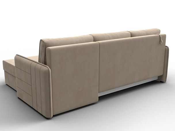 Диван угловой Слим угол универсальный Велюр бежевый - Вид 5