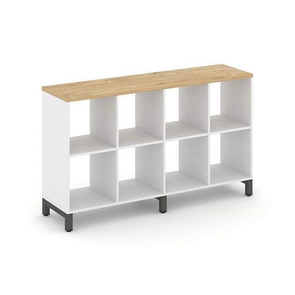 Style Project Каркас стеллажа 2 яр. SN.KS-240 Белый/Тиквуд Светлый/Металл Антрацит 1488*400*881 - Вид 1