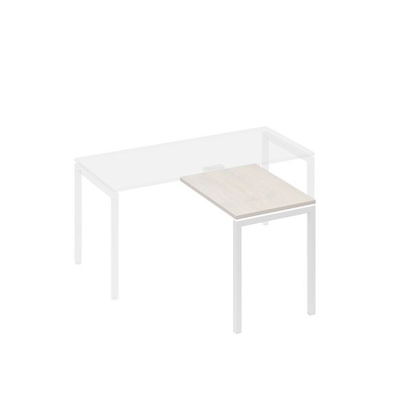 Брифинг-приставка на опорах DUE A4 А4 Б2 071 БП дуб / металлокаркас белый - Вид 1