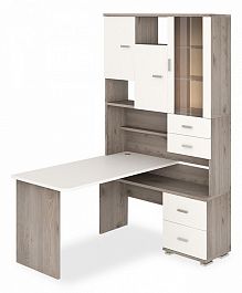 Стол компьютерный Домино Нельсон СР-620-140 Белый/Нельсон правый - Фото предпросмотра