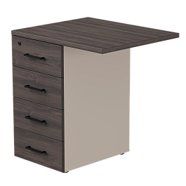 Тумба приставная Everprof EVO с топом 710х600x755 Кашемир/Дуб Пасадена - Фото предпросмотра